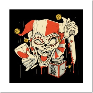 murderrer clown jack in the box Posters and Art